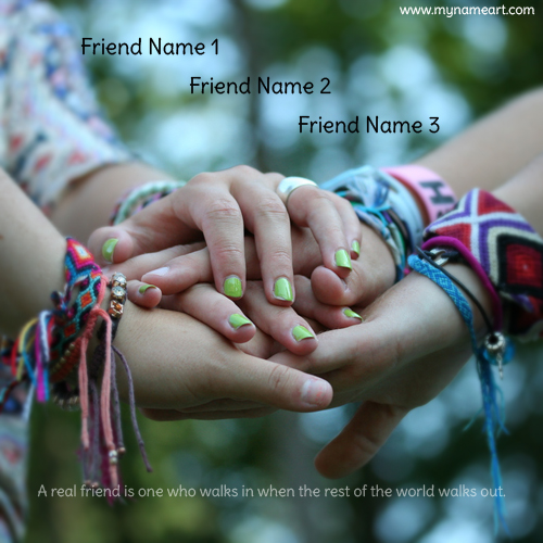 Friendship Greeting Card With Best Friend Name Picture ...