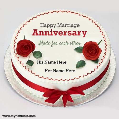 Wedding anniversary cake greetings