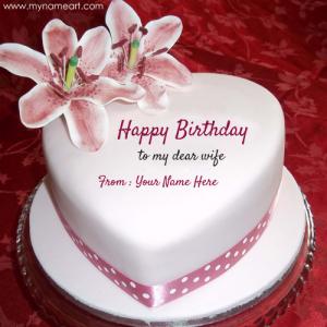 Happy Birthday Wishes To My Dear Wife With Name | wishes greeting card