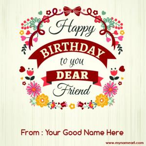 Happy Birthday To You Dear Friend Wishes Image | wishes greeting card
