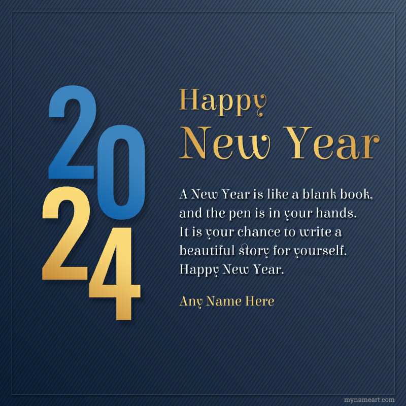 new year greeting card inside