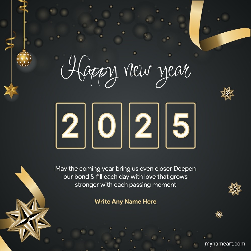 Elegant 2025 New Year Greeting Card – Share Timeless Wishes