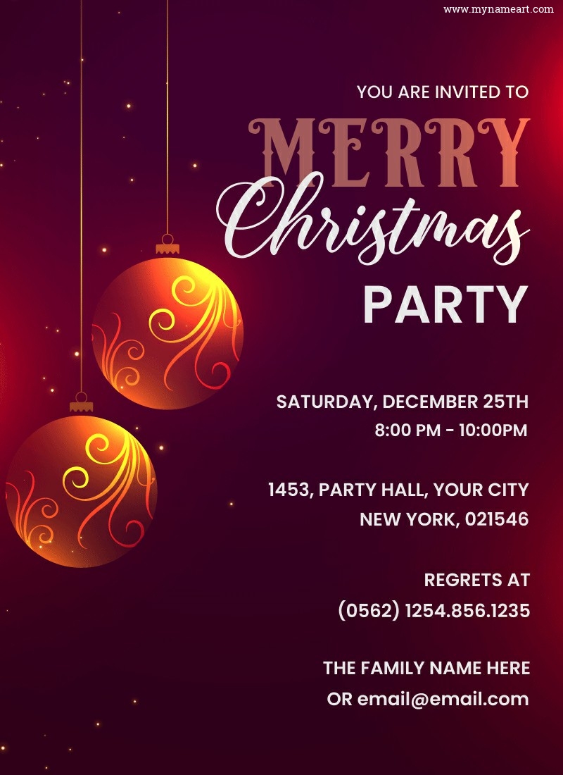 Invite in Style with This Merry Christmas Party Invitation