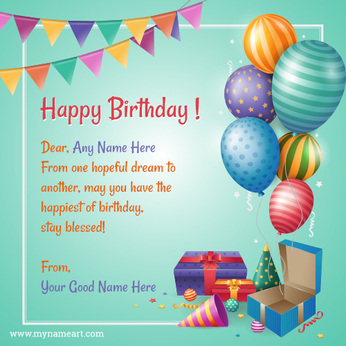 Happy Birthday Wishes Greeting Card With Name Photo E - vrogue.co