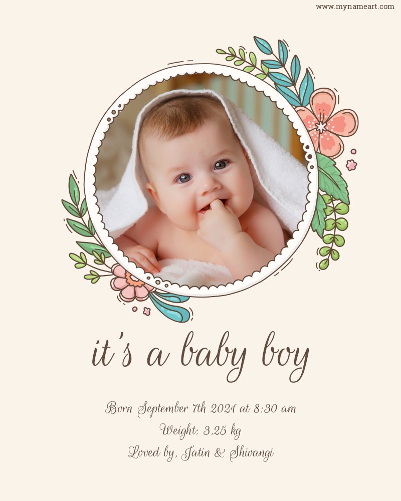 Its Boy Announcement Of New Born Baby Boy Templates