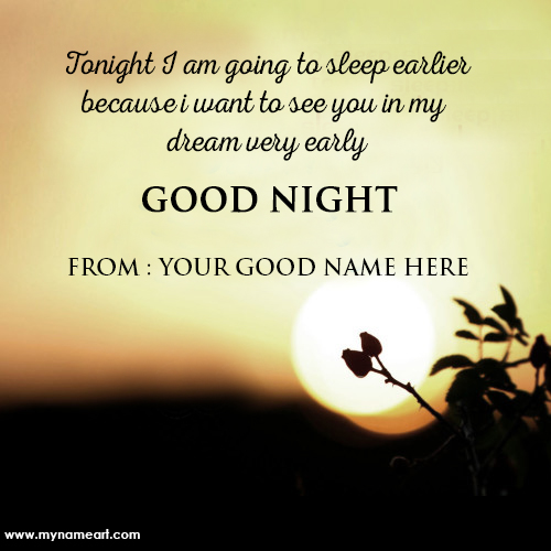 Love Quotes For Her Good Night Wishes With My Name Write | wishes ...
