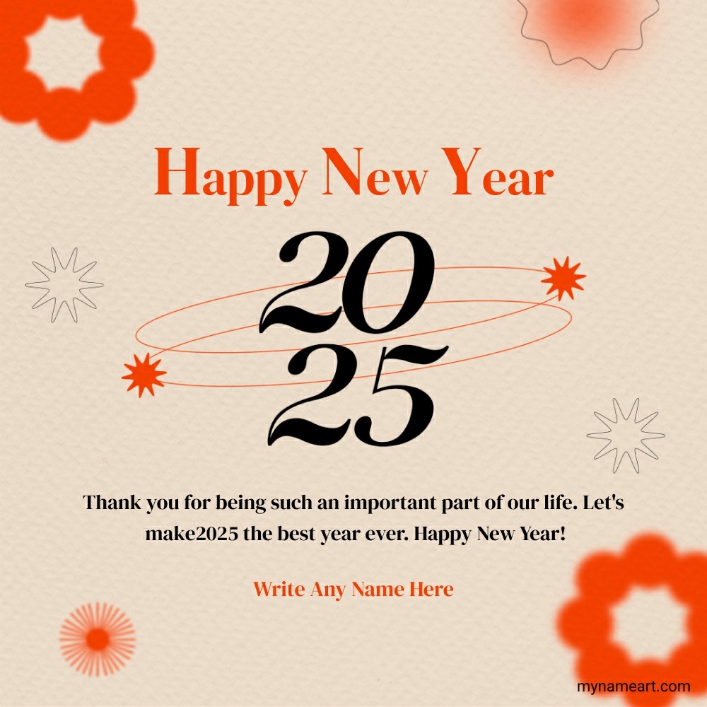 Elegant New Year 2025 Greeting Card – Joy, Gratitude Wishes