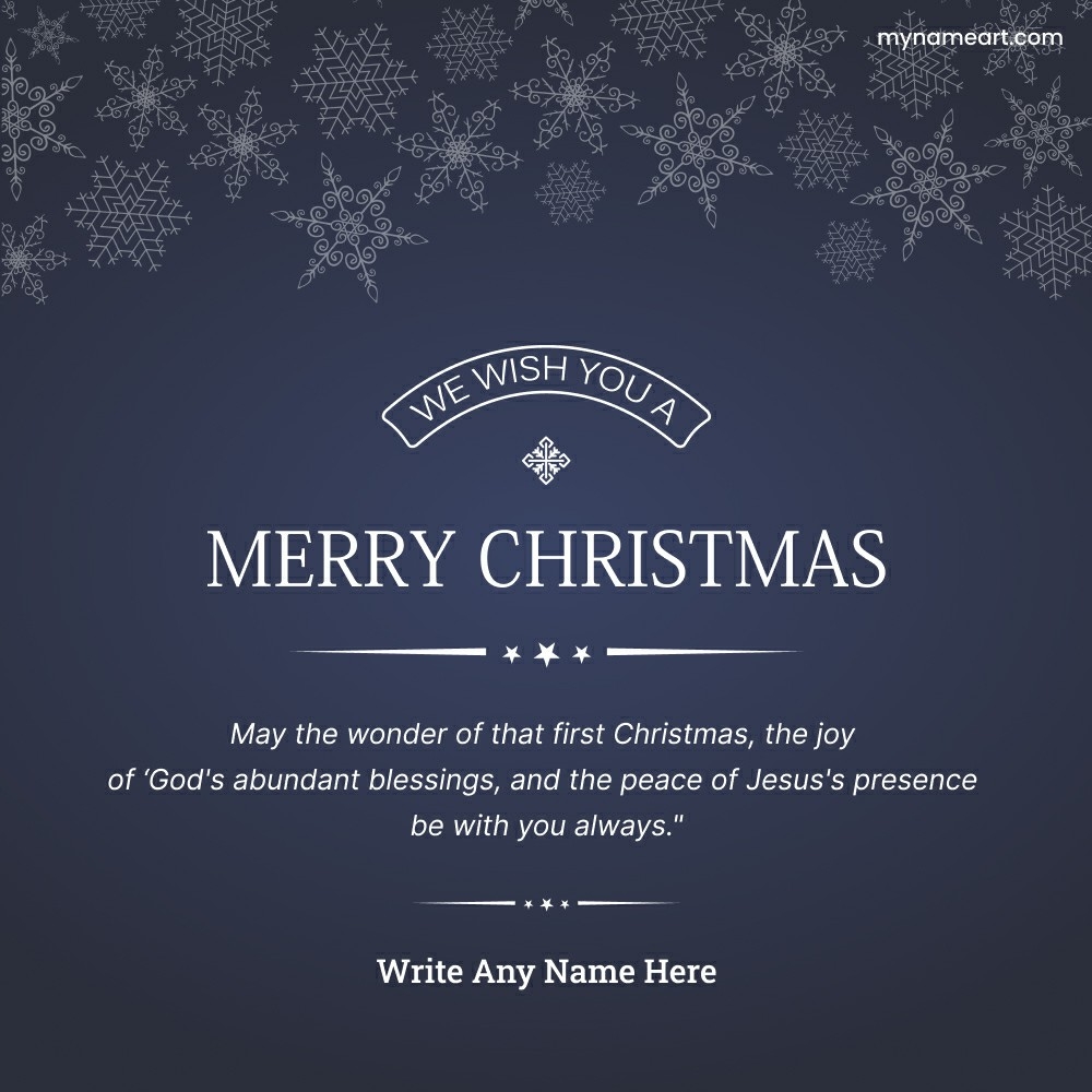 Heartfelt Christmas Card with Blessings and Serenity