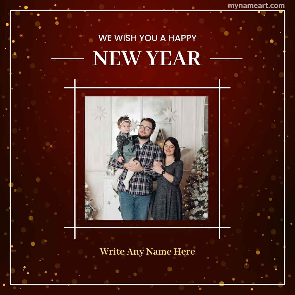  Family New Year Card with Photo