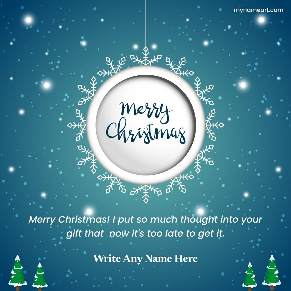 Snowflake Ornament Merry Christmas Card | Playful Festive Greetings