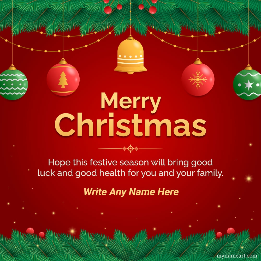 Merry Christmas 2022 - Make Christmas Greeting Cards Online Free