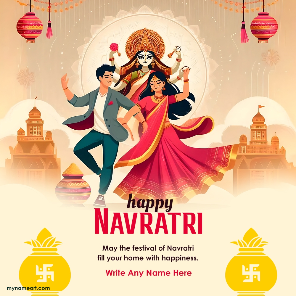 Dance Of Joy & Prosperity Navratri Festival Wishes Image