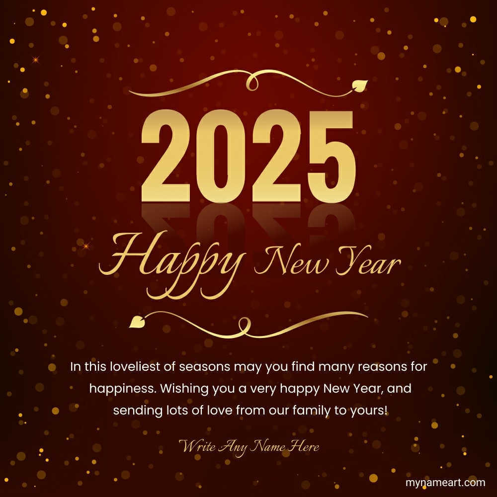 Elegant New Year 2025 Greeting Card 