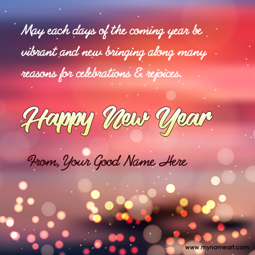 Write Name On Happy New Year Wishes 22 Image
