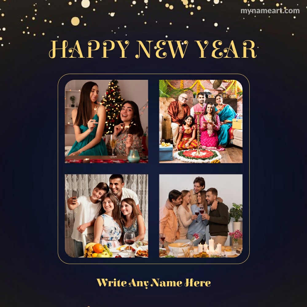 Cherished Moments New Year Greeting Card with Custom Touch