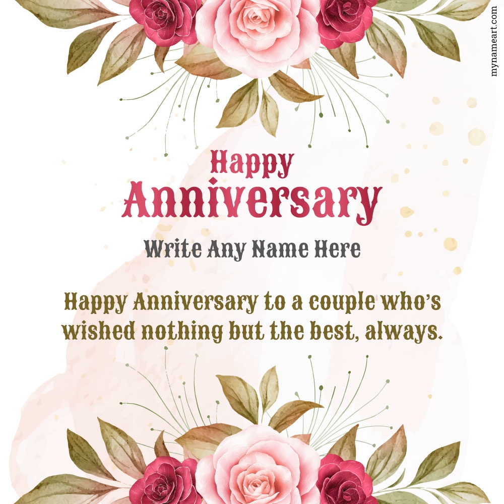 Anniversary Wishes For Couples Name Edit Online