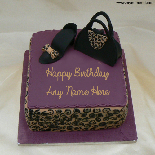 Write Sister Name On Fashion Birthday Cake