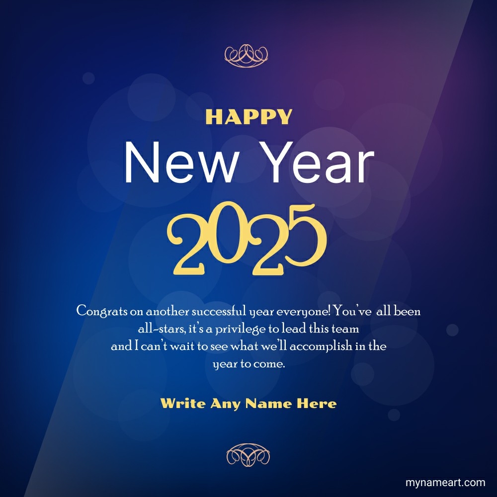 Happy New Year 2025 Card – Celebrate Success & New Beginnings