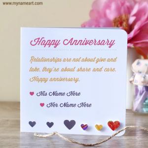 Anniversary Wishes For Couples Name Edit Online