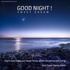 Good Night Sweet Dream Quotes With Message | wishes greeting card