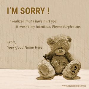 forgive me teddy bear