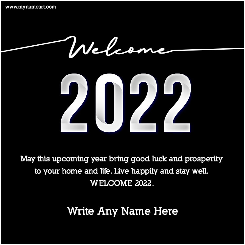 Welcome 21 Happy New Year With Name