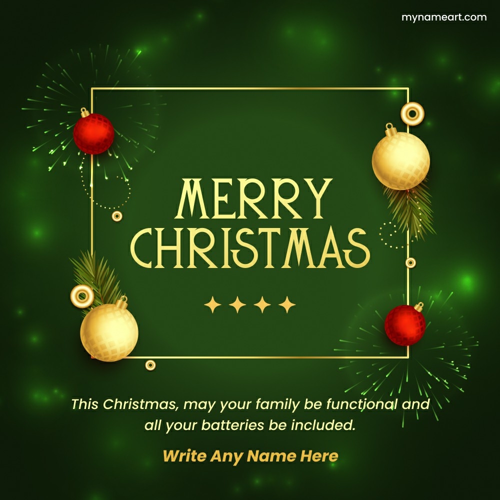 Elegant Christmas Card with Humor and Warm Wishes