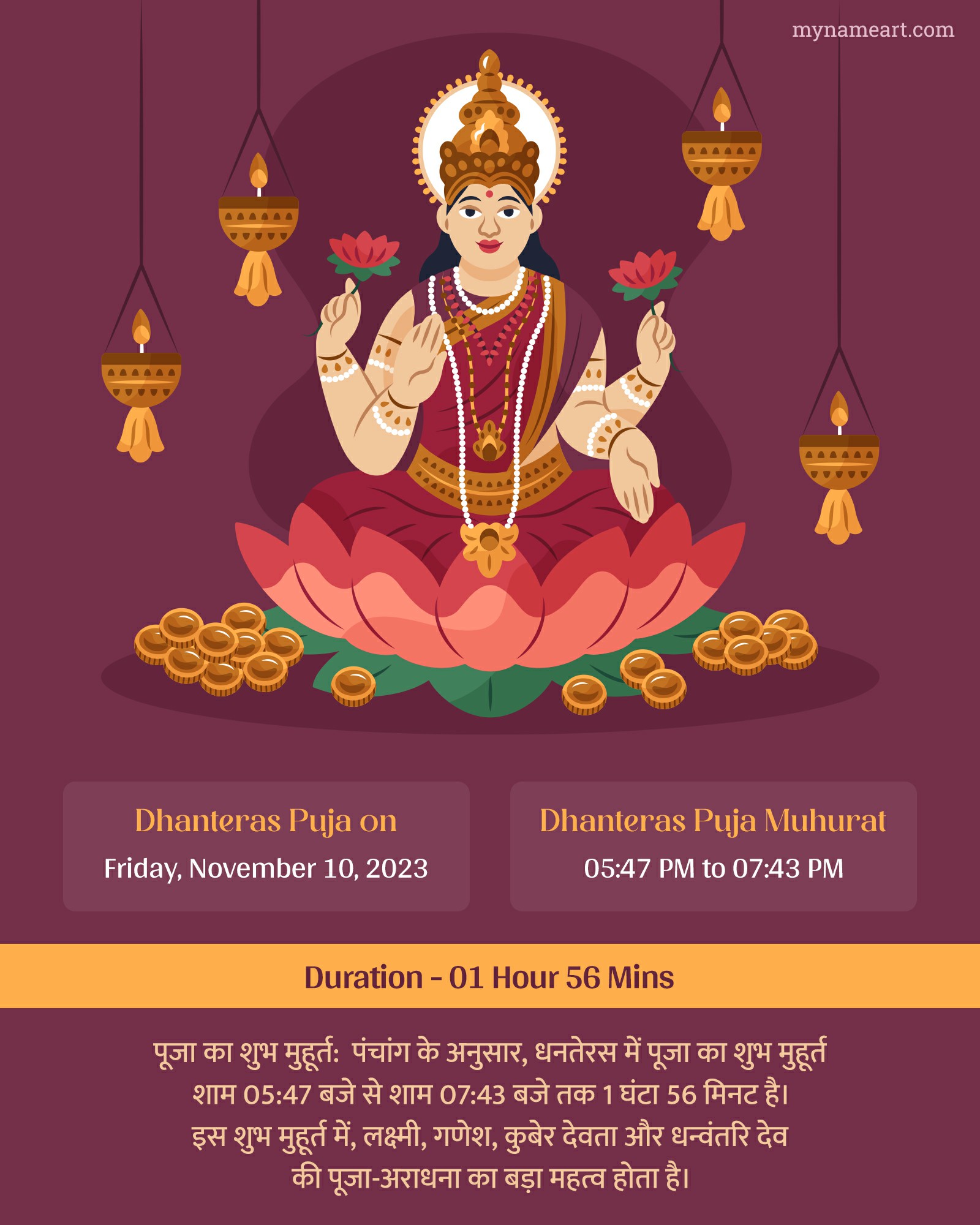 Dhanteras Puja Vidhi Muhurat Time And Date धनतेरस की पूजा का शुभ मुहूर्त 2259